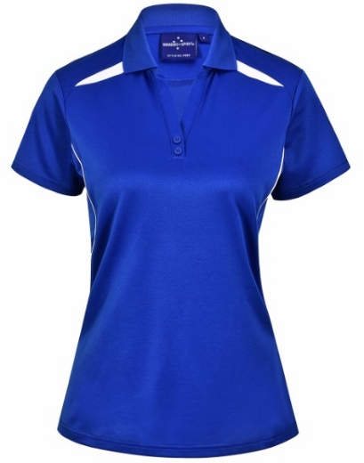 Picture of Winning Spirit Ladies Sustainable Poly/Cotton Contrast Short Sleeve Polo Shirt